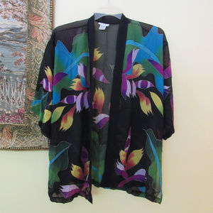 Drapers Studio One Size 100% Silk Open Front Top